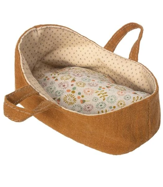 Maileg Mustard Carry Cot For Micro 1 Maileg Mustard Carry Cot For Micro