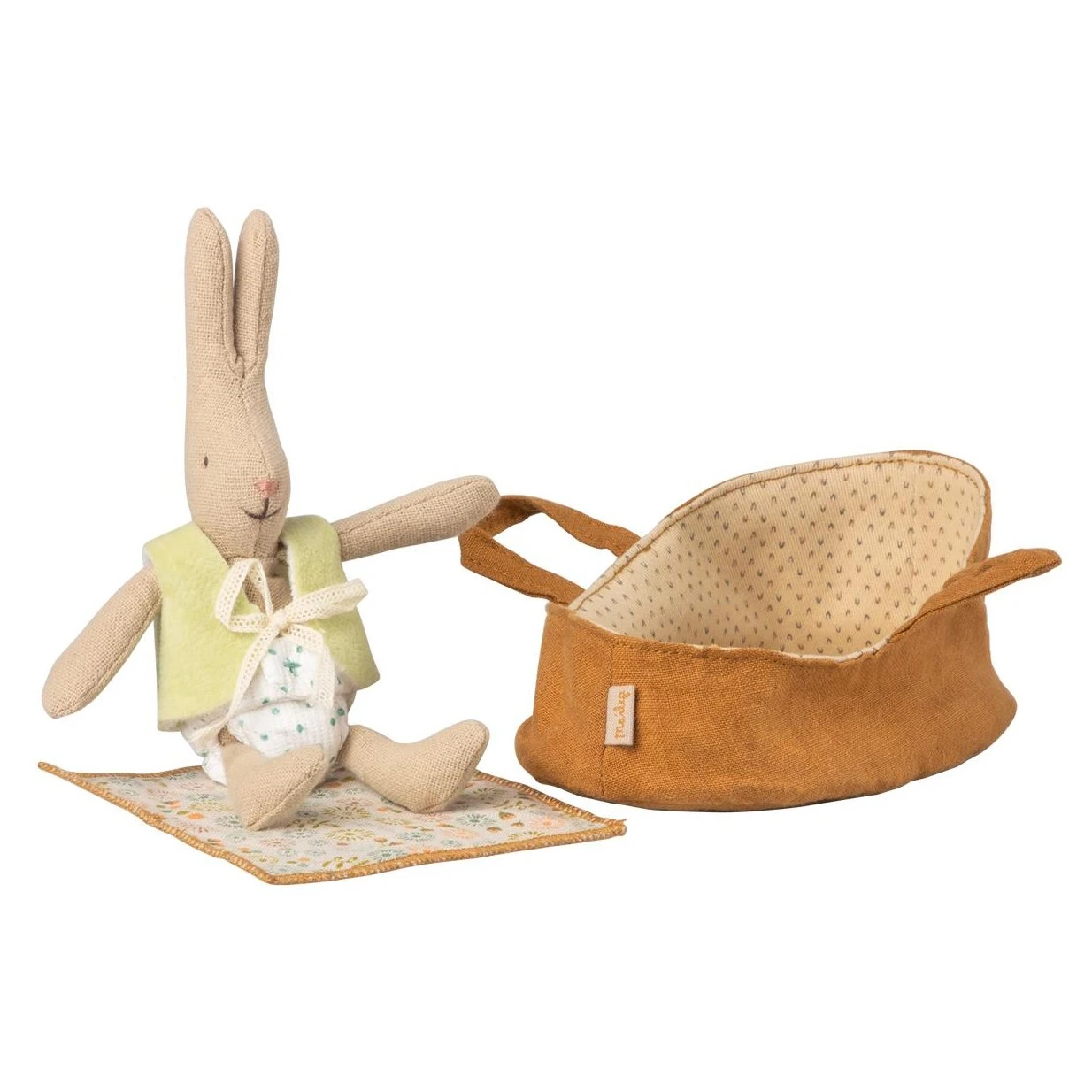 Maileg Maileg Micro Rabbit In Carrycot 1 Maileg Maileg Micro Rabbit In Carrycot