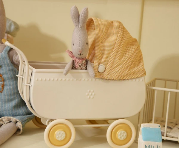 Maileg Yellow Micro Pram 1 Maileg Yellow Micro Pram