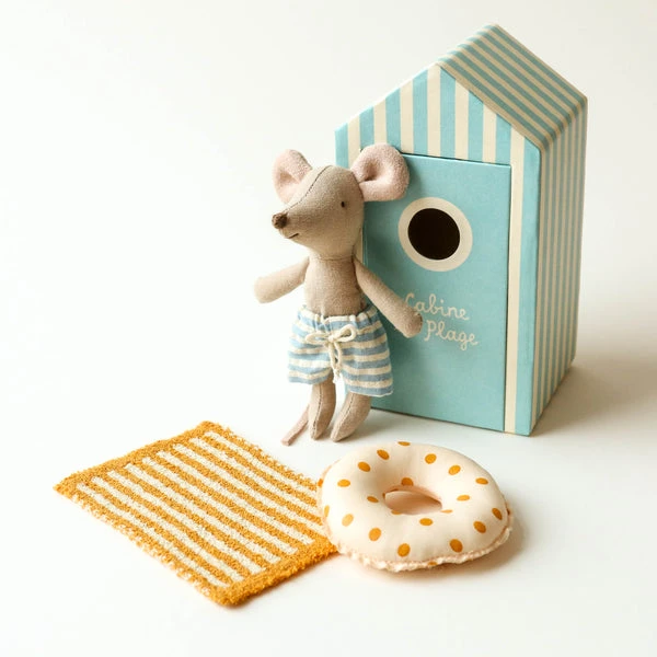 Maileg Beach Mice - Little Brother In Cabin De Plage Toy 2 Maileg Beach Mice - Little Brother In Cabin De Plage Toy