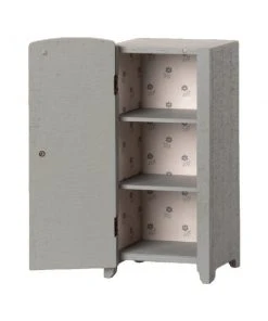 Maileg Vintage Closet With Shelves - Grey-mint