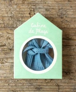 Maileg Dusty Blue Bathrobe For Mum Or Dad Mouse