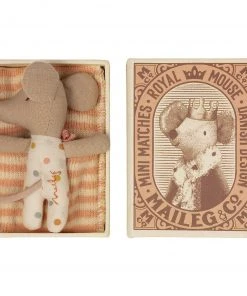 Maileg Baby Mouse In Matchbox Girl