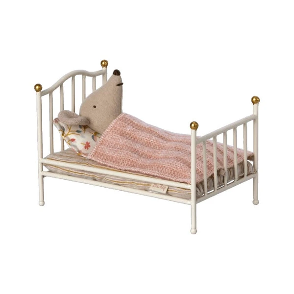 Maileg Vintage Bed - Mouse Off-white 1 Maileg Vintage Bed - Mouse Off-white