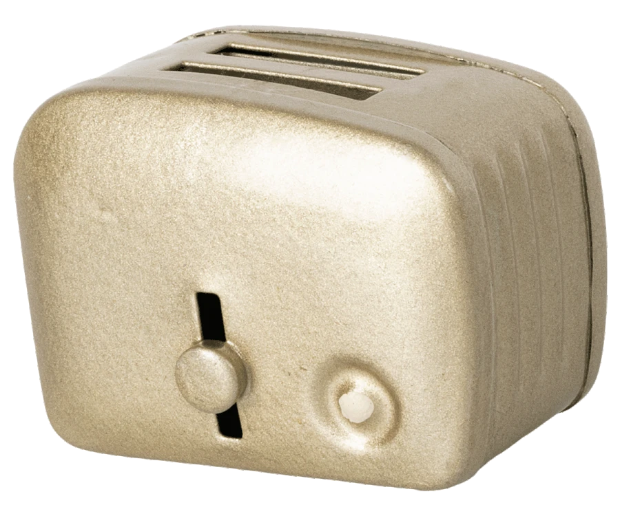 Maileg Miniature Toaster And Bread Silver 2 Maileg Miniature Toaster And Bread Silver