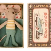 Maileg Little Brother Mouse In Box - Teal