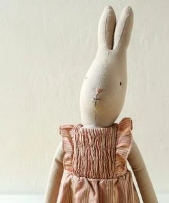 Maileg Rabbit In Striped Jumpsuit - Size 5