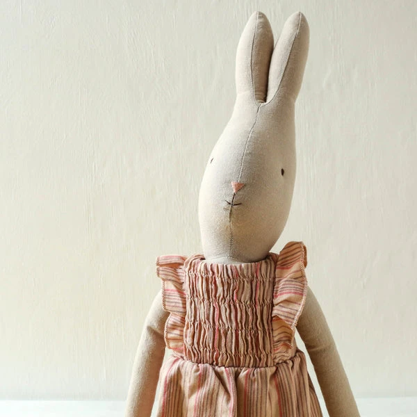 Maileg Rabbit In Striped Jumpsuit - Size 5 1 Maileg Rabbit In Striped Jumpsuit - Size 5