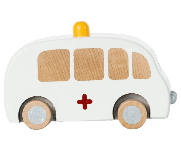 Maileg Wooden Ambulance Toy 1 Maileg Wooden Ambulance Toy