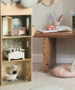 Maileg Rose Cradle, Baby Mouse - Maileg