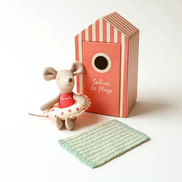 Maileg Beach Mice - Little Sister In Cabin De Plage Toy 2 Maileg Beach Mice - Little Sister In Cabin De Plage Toy