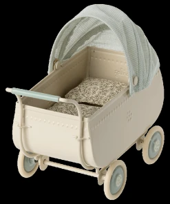 Maileg Blue Pram, Micro - Toy