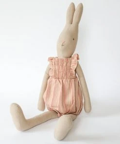 Maileg Rabbit In Striped Jumpsuit - Size 5 5 Maileg Rabbit In Striped Jumpsuit - Size 5