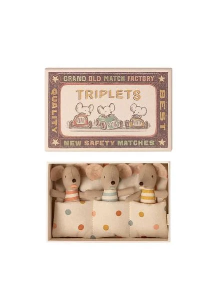 Maileg Triplets Mice In Matchbox 1 Maileg Triplets Mice In Matchbox