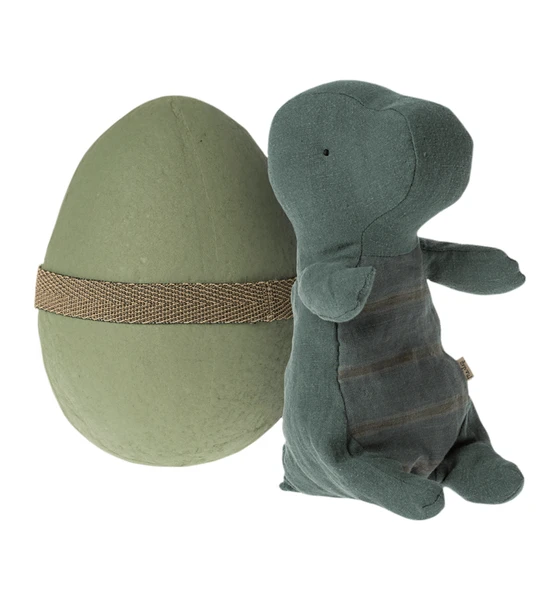 Maileg Small Gantosaurus In Egg, Dark Petrol 1 Maileg Small Gantosaurus In Egg, Dark Petrol