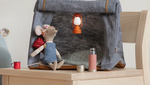 Maileg Soft Coral Thermos and Cups 2 Maileg Soft Coral Thermos and Cups