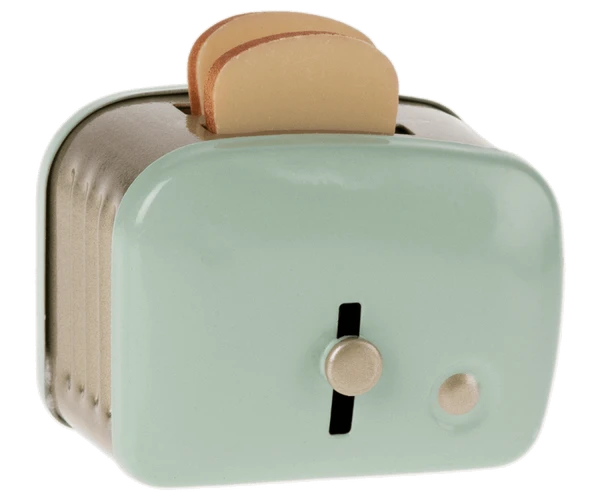 Maileg Miniature Toaster & Bread - Mint 1 Maileg Miniature Toaster & Bread - Mint