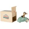 Maileg Little Brother Mouse Car With Garage Blue