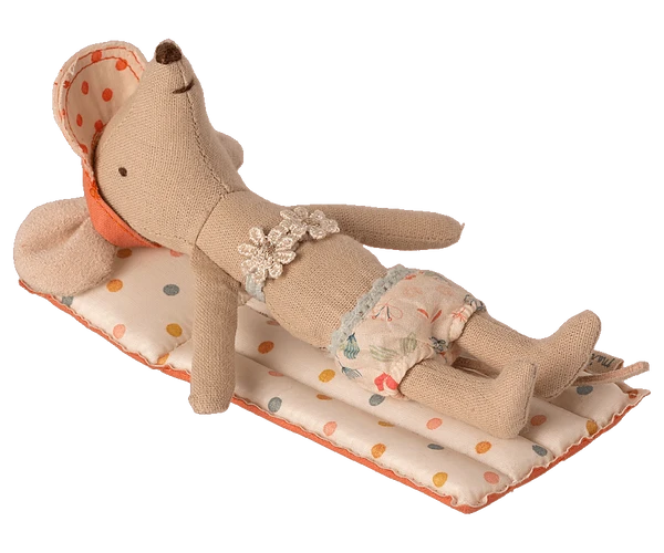 Maileg Air Mattress Mouse - Multi Dot 1 Maileg Air Mattress Mouse - Multi Dot