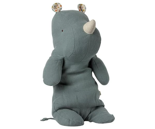 Maileg Safari Friends Medium Nashorn Dusty Blue 1 Maileg Safari Friends Medium Nashorn Dusty Blue