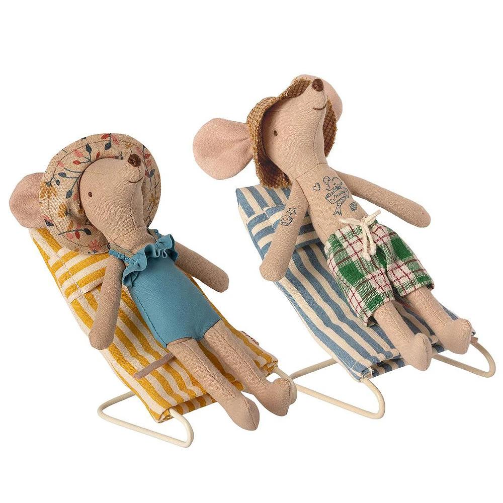 Maileg Ensemble De Chaise De Plage 2 Maileg Ensemble De Chaise De Plage