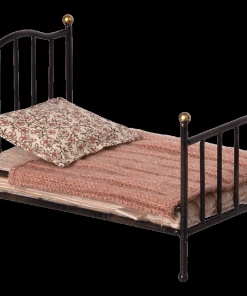 Maileg Vintage Bett Maus Anthrazite