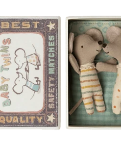Maileg Twin Baby Mice In Matchbox