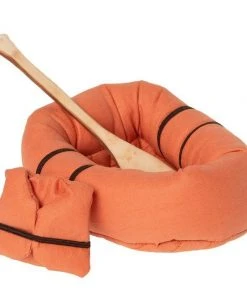 Maileg Hiker Big Brother Mouse in His Pneumatic Boat