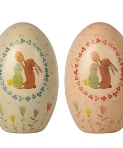 Maileg Metal Tin Easter Egg Pink Or Green