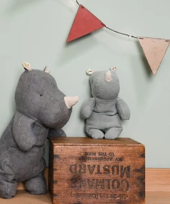 Maileg Maileg Safari Friends Rhino Small Blue Grey