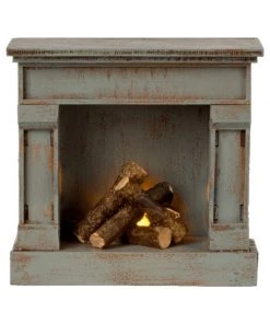 Maileg : Fireplace - Vintage Blue