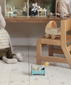 Maileg Blue Cradle, Baby Mouse - Maileg