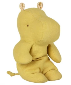 Maileg Small Lime Yellow Linen Polyester Hippo