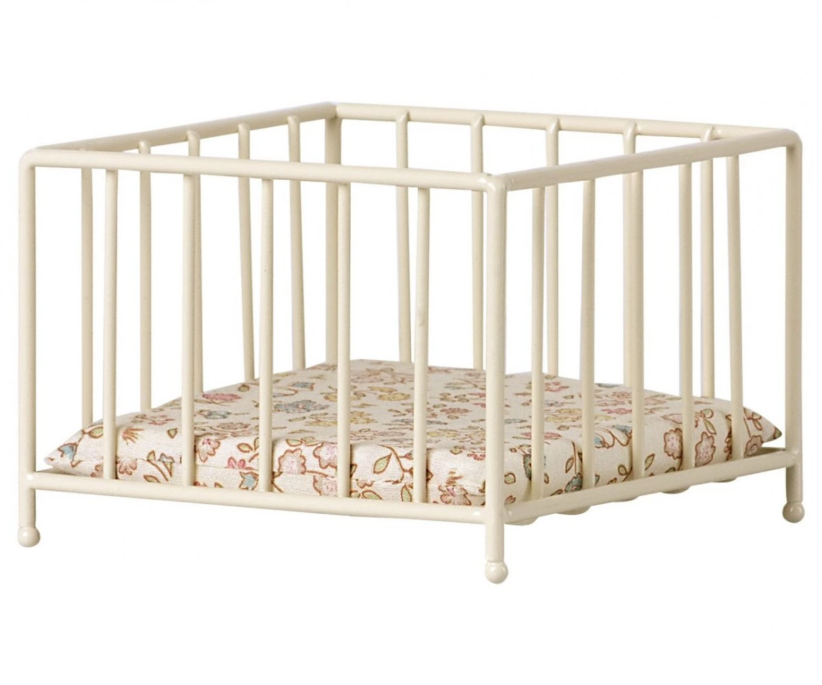 Maileg White Metal Playpen 1 Maileg White Metal Playpen