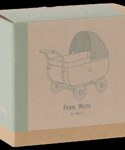 Maileg Blue Pram, Micro - Toy