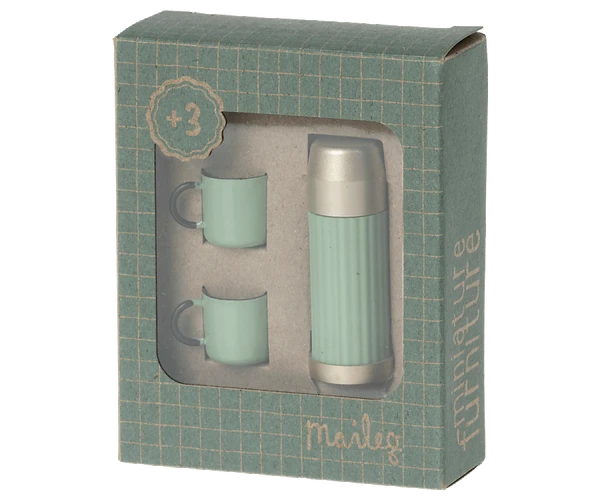 Maileg Thermos And Cups Mint By 1 Maileg Thermos And Cups Mint By