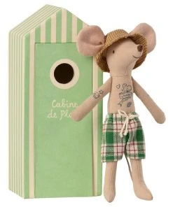 Maileg Dad Mouse In Beach Cabin