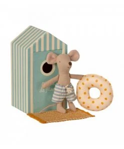 Maileg Cabina De Playa Con Hermano Pequeño