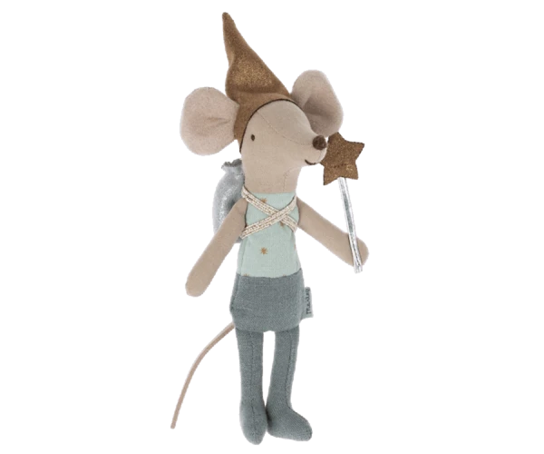 Maileg Tooth Fairy Mouse In Matchbox Blue 1 Maileg Tooth Fairy Mouse In Matchbox Blue