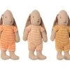 Maileg Mustard and Pink Bunny, Micro Toy