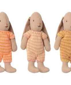 Maileg Mustard and Pink Bunny, Micro Toy