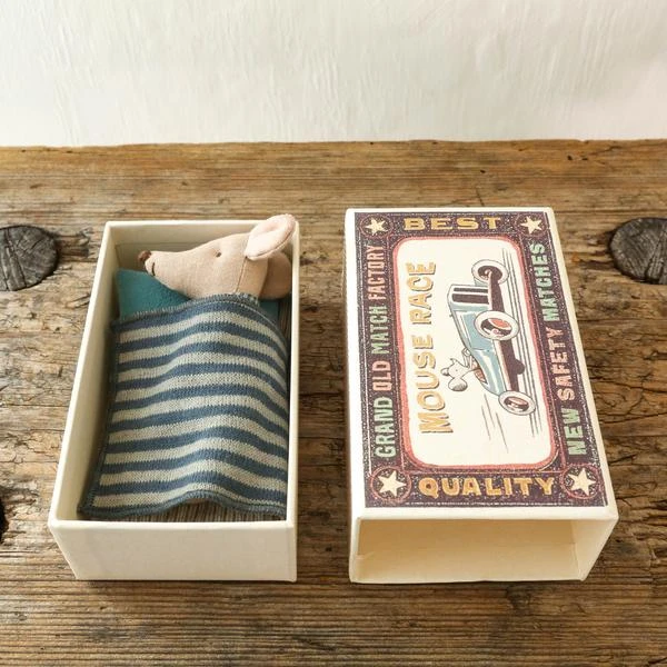 Maileg Little Brother Mouse Toy In Matchbox 3 Maileg Little Brother Mouse Toy In Matchbox