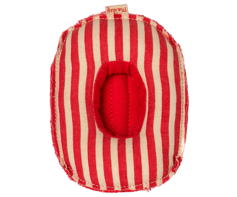 Maileg Rubber Boat Small Mouse Red Stripe 2 Maileg Rubber Boat Small Mouse Red Stripe