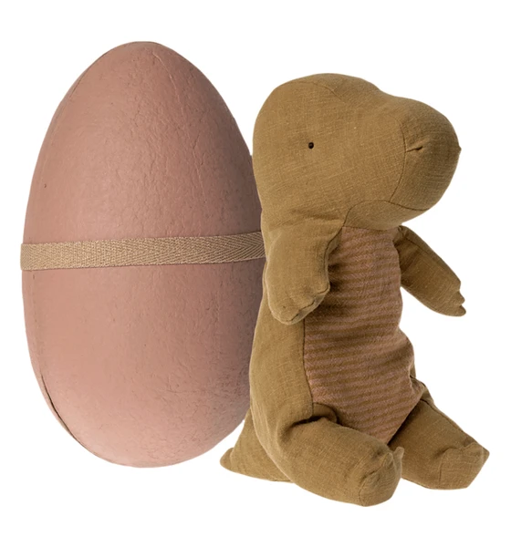 Maileg Medium Gantosaurus In Egg, Dark Ochre 1 Maileg Medium Gantosaurus In Egg, Dark Ochre