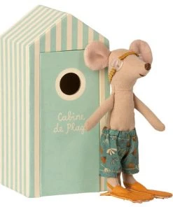 Maileg Big Brother Mouse In Beach Cabin
