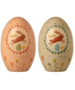 Maileg Metal Tin Easter Egg Pink Or Green