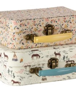 Maileg Set of 2 Suitcase with Fabric