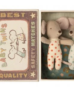 Maileg Ratoncitos Bebés Gemelos en Caja de Cerillas