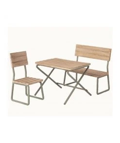 Maileg Garden Set, Table With Chair And Bench