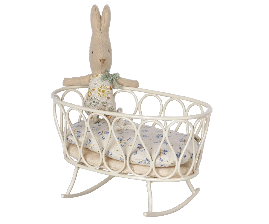 Maileg Berceau Avec Sac De Couchage, My Bleu 2 Maileg Berceau Avec Sac De Couchage, My Bleu